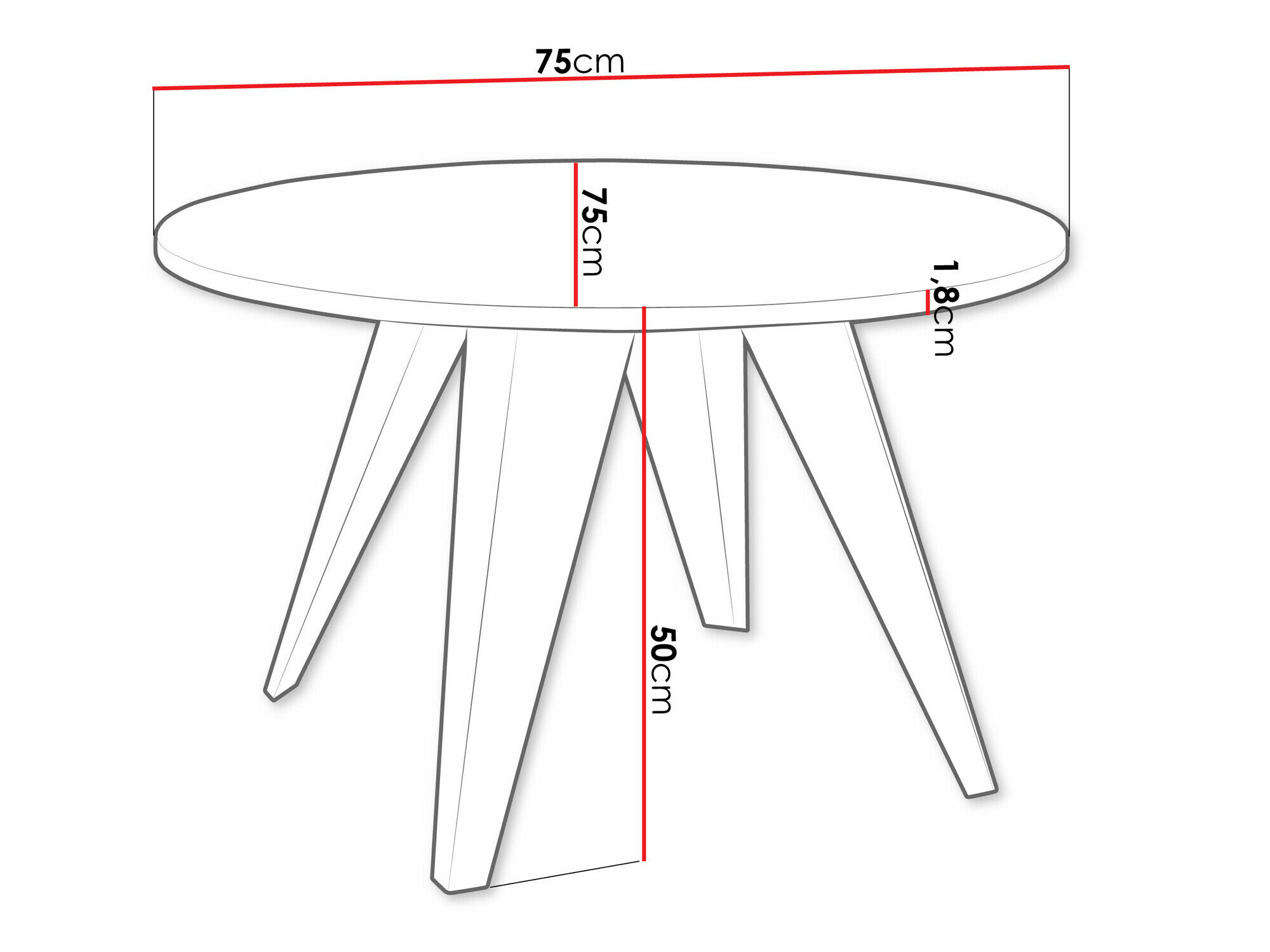 Sofabord Oswego 116 (Sort + Hvid)