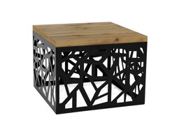Table basse Germantown 102 (Noir mat + Chêne)
