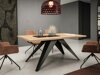 Table Oswego 113 (Noir + Chêne doré artisanal)