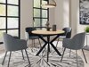 Tafel Oswego 112 (Zwart + Ambachtelijke gouden eik)
