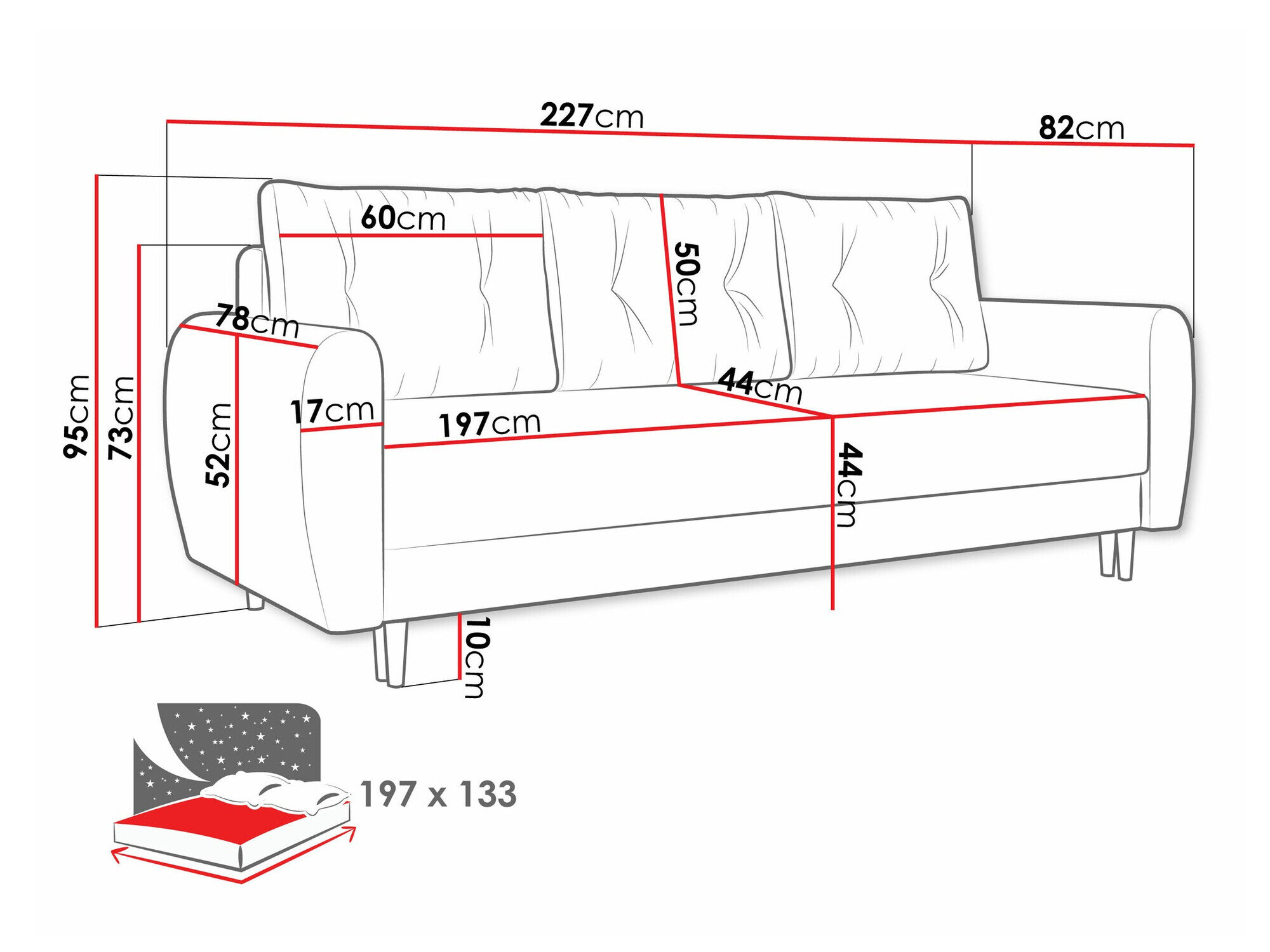 Slaapbank Memphis 143 (Itaka 16)
