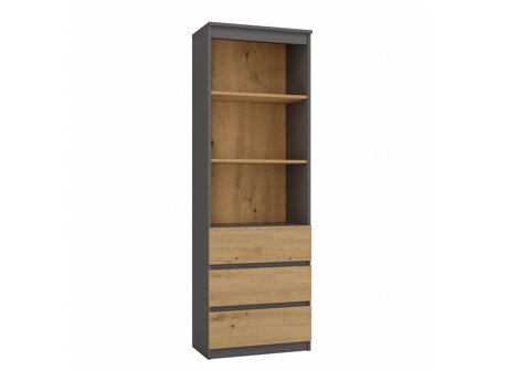 Boekenkast Mandeville 246 (Antraciet + Artisan eiken)