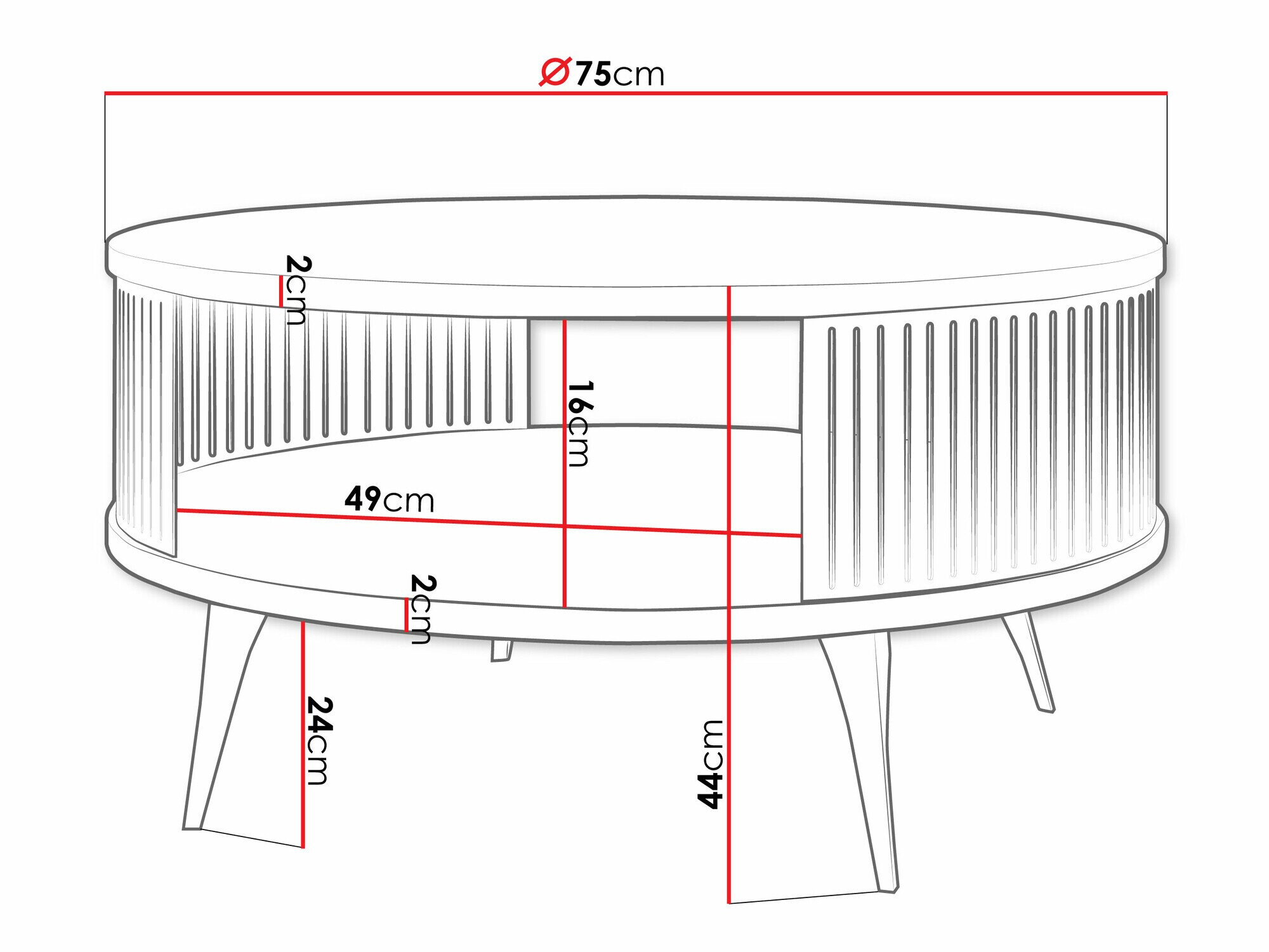 Sofabord Vitum (Sort)