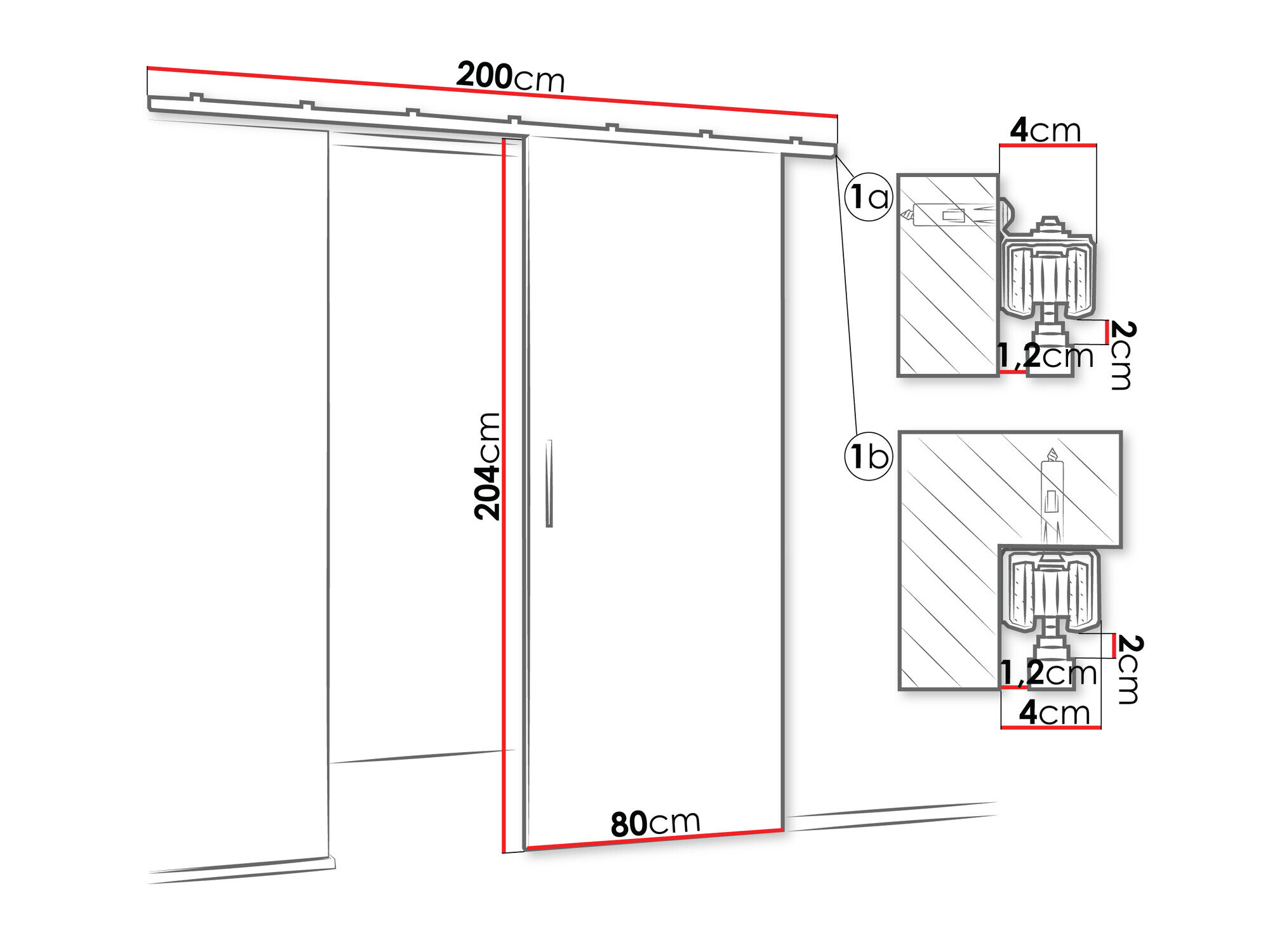 Skydedør Hartford 489 (Craft gylden eg)