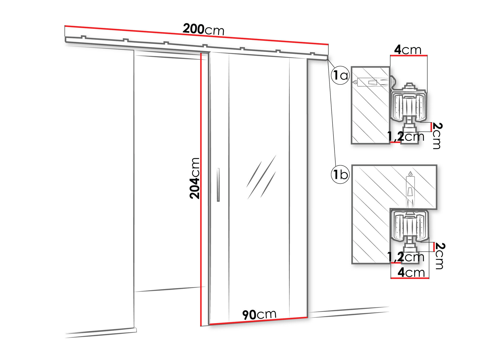 Skydedør Hartford 490 (Craft gylden eg)