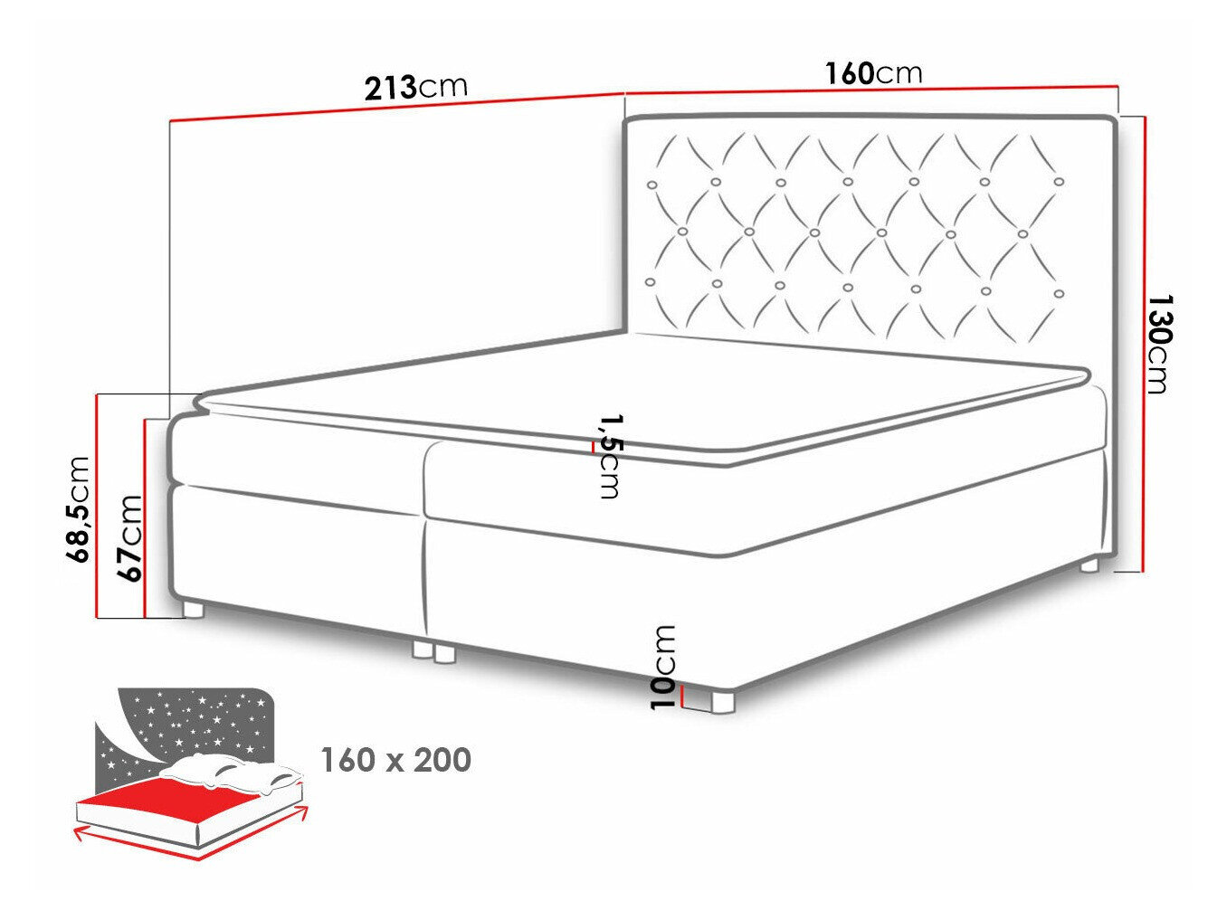 Boxspring Domus (Primo 8809)