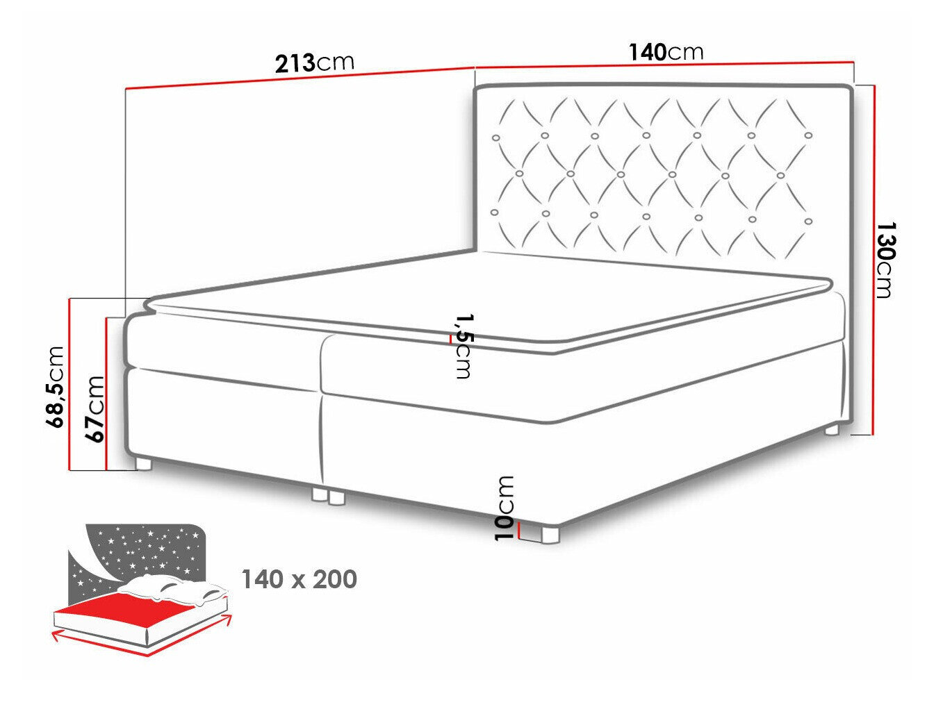 Boxspring Domus (Primo 8809)