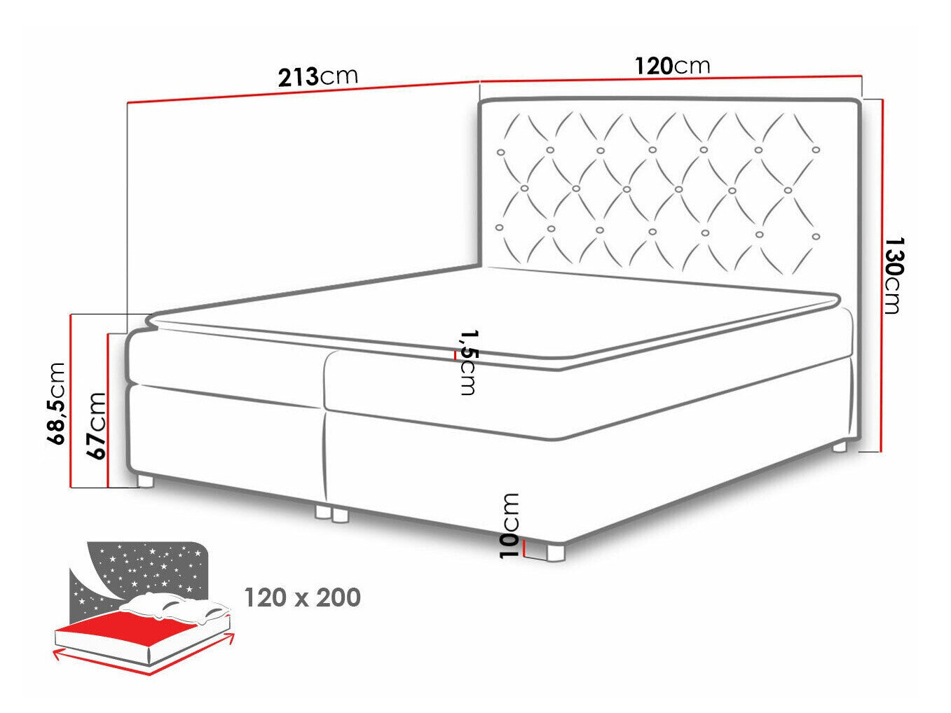 Boxspring Domus (Primo 8809)