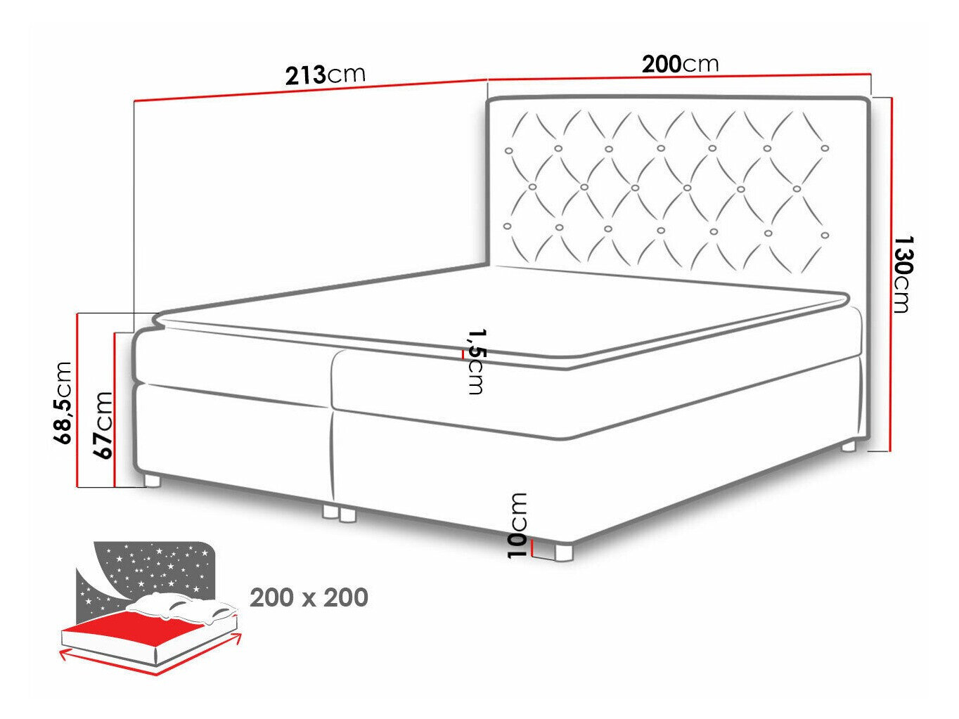 Boxspring Domus (Primo 8809)