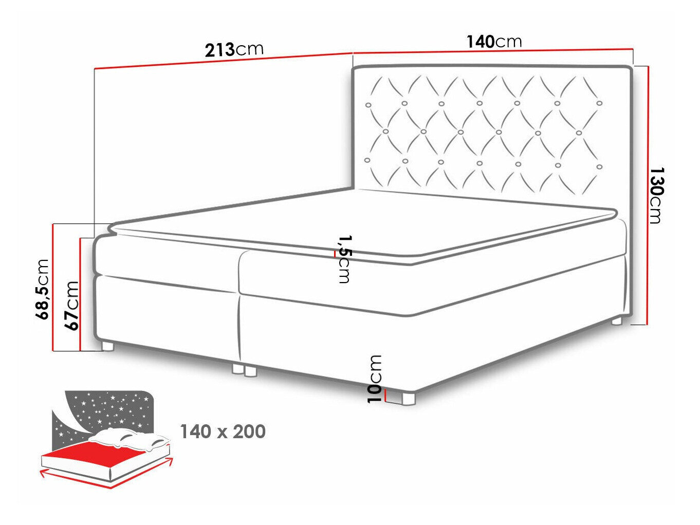 Boxspring Domus (Soft 017)