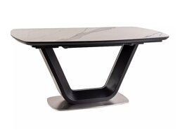 Tafel Detroit 116 (Wit marmer + Zwart)