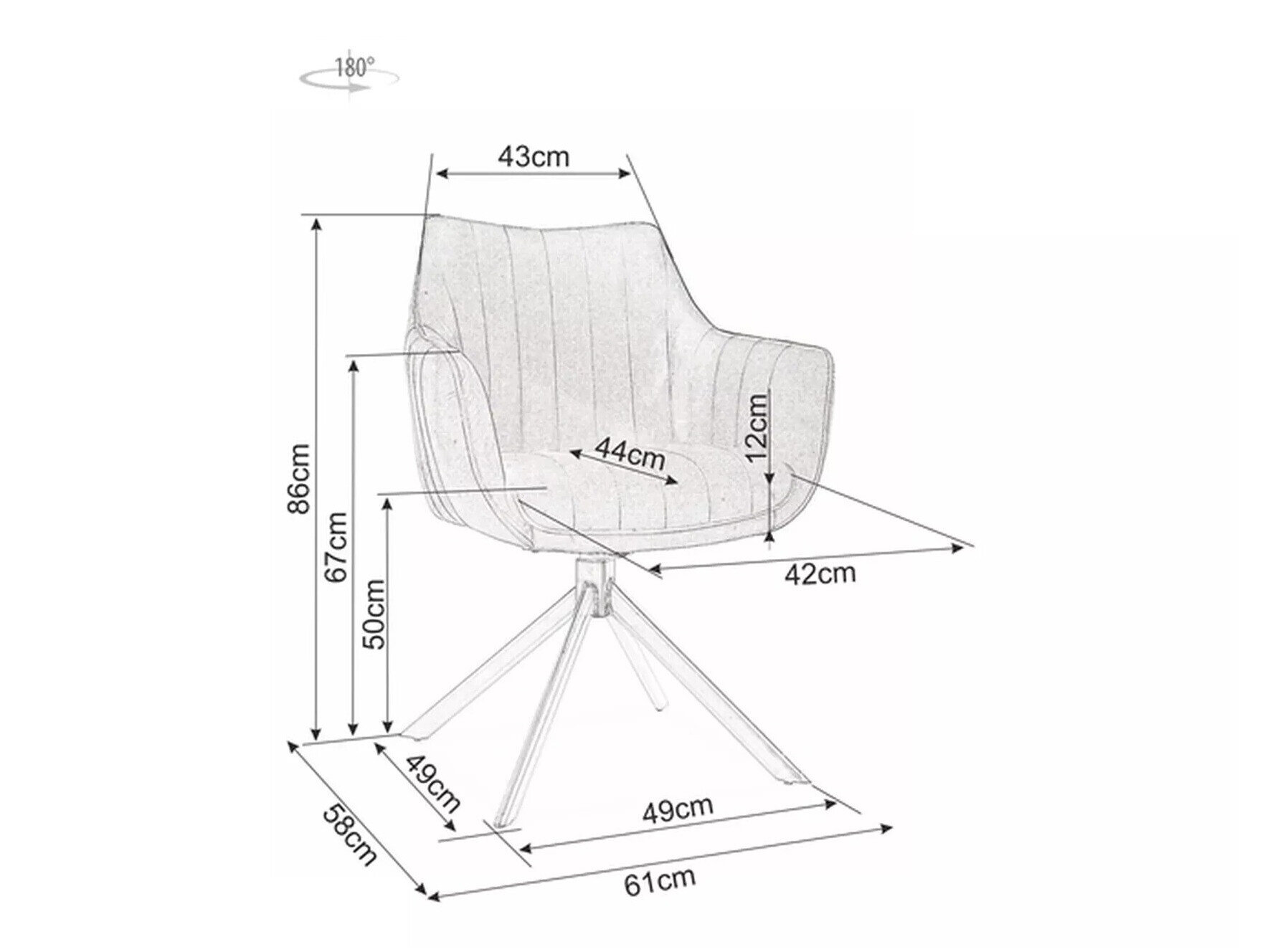 Stol Detroit 134 (Appelsin)