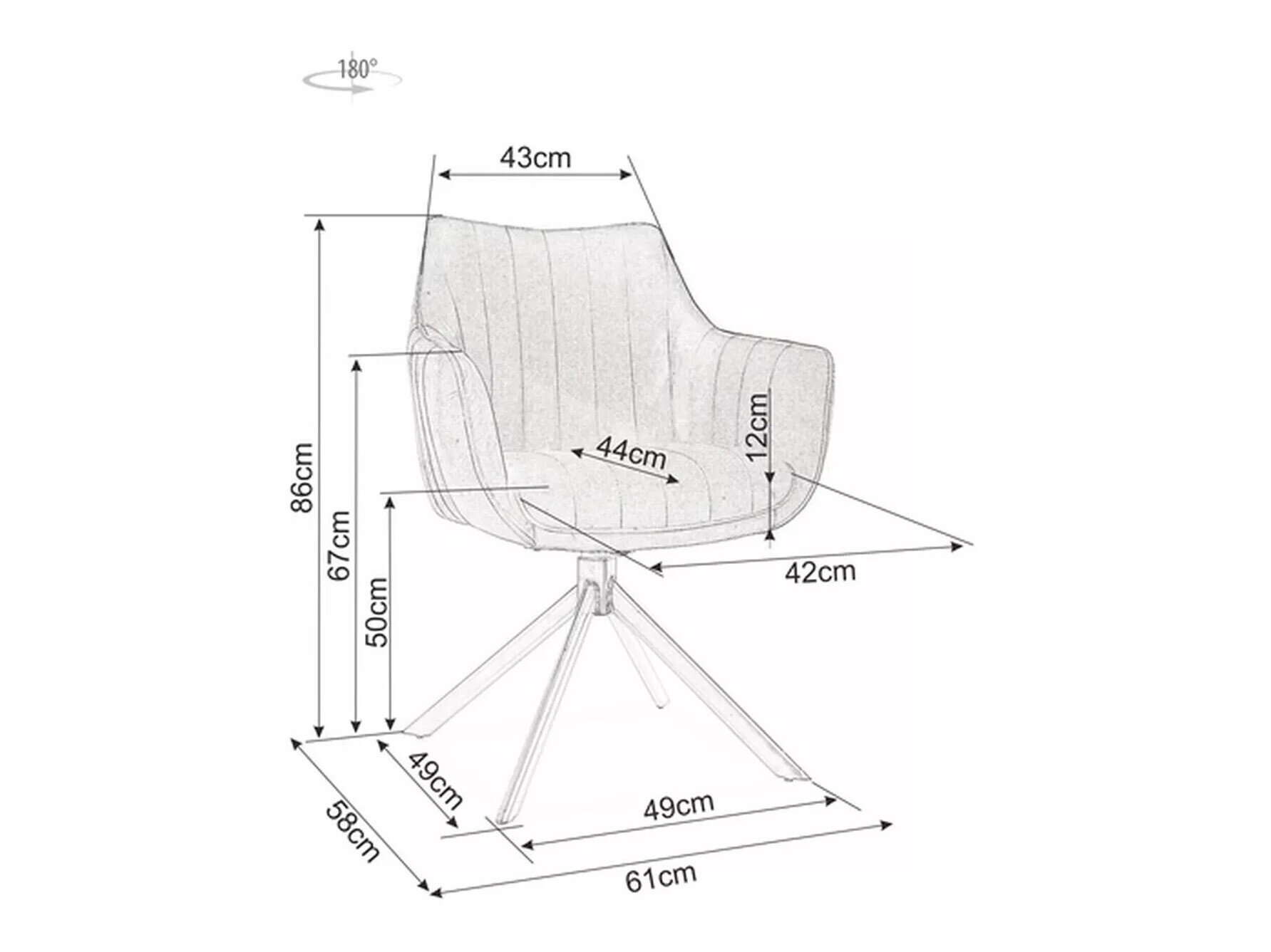 Stol Detroit 134 (Grå)