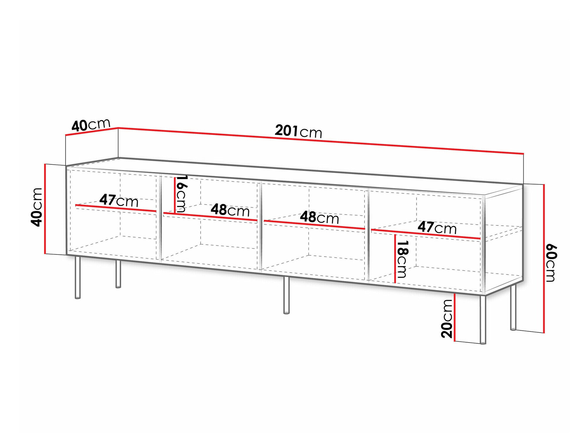 TV-bord Monciru 103 (Sort)