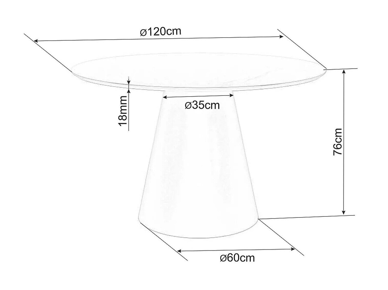 Bord Detroit 137 (Egetræ)