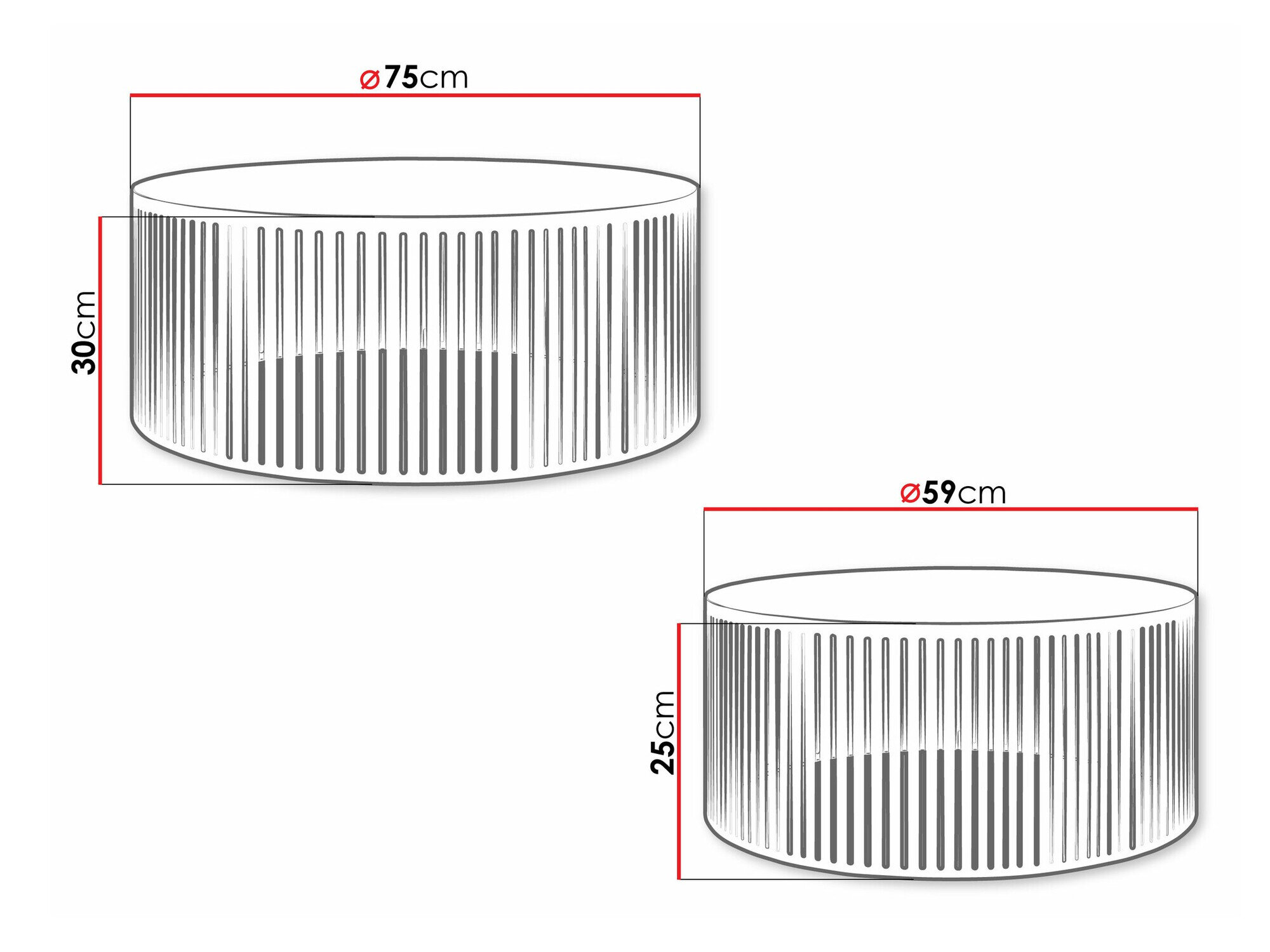 Sofabordssæt Oswego 124 (Sort + Hvid)