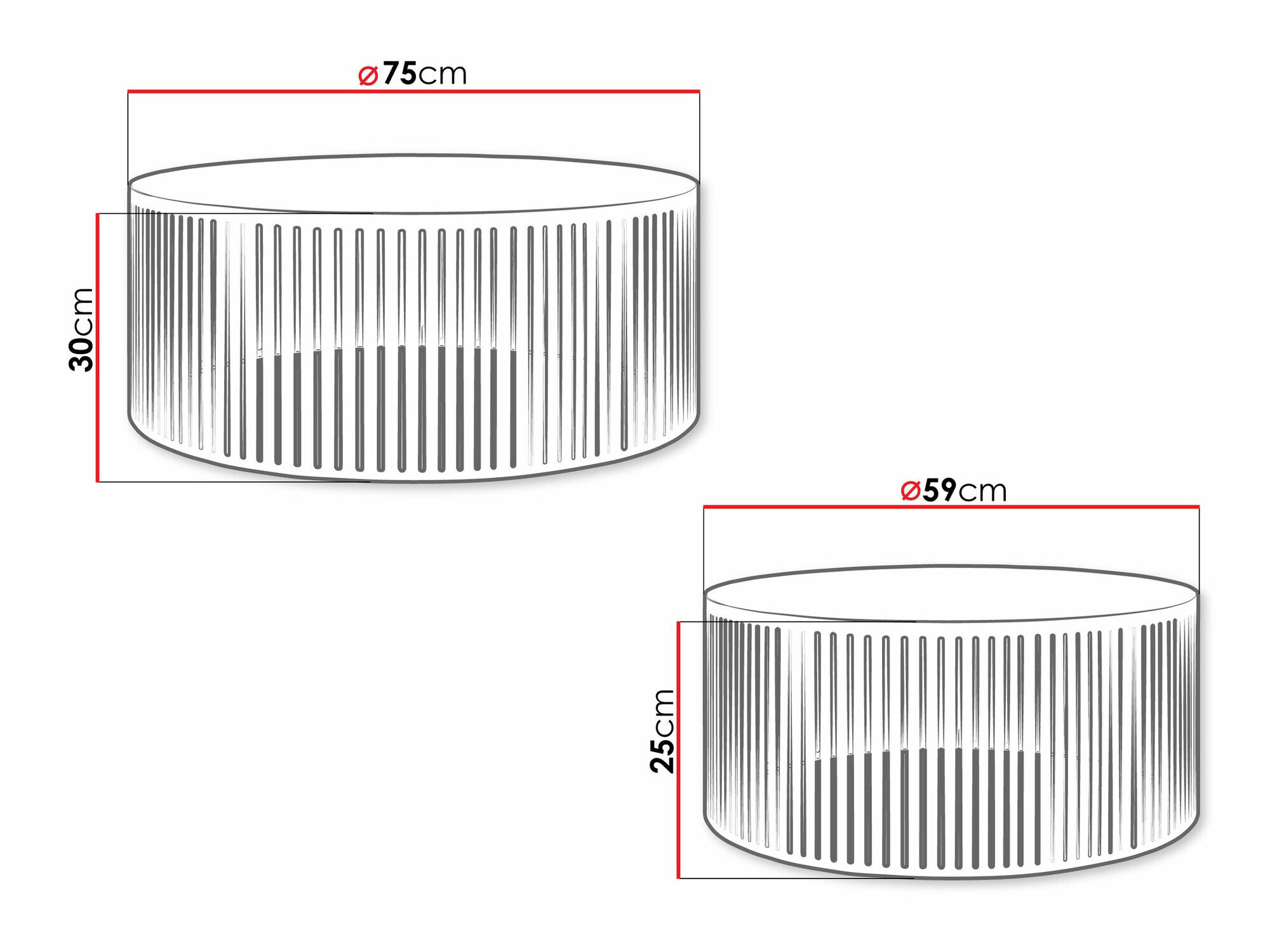 Sofabordssæt Oswego 124 (Sort)