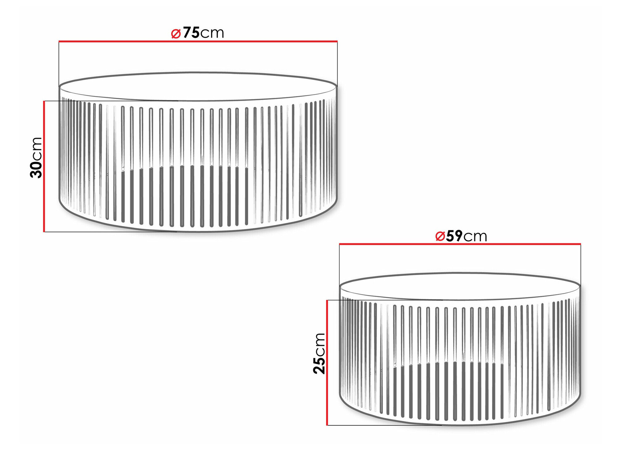 Sofabordssæt Prunis (Hvid)