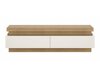 TV-meubel Feldeli 101 (Riviera eiken + Glanzend wit)