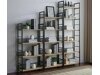 Boekenkast Detroit 186 (Zwart + Eiken)