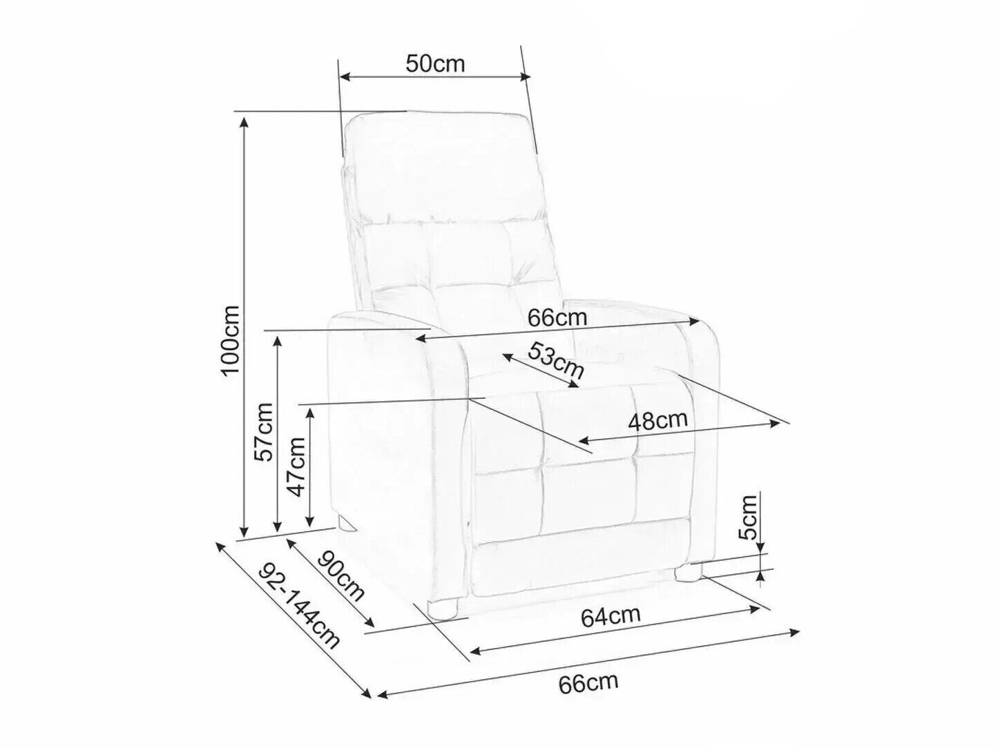 Relaxfauteuil Detroit 197 (Lichtbruin)
