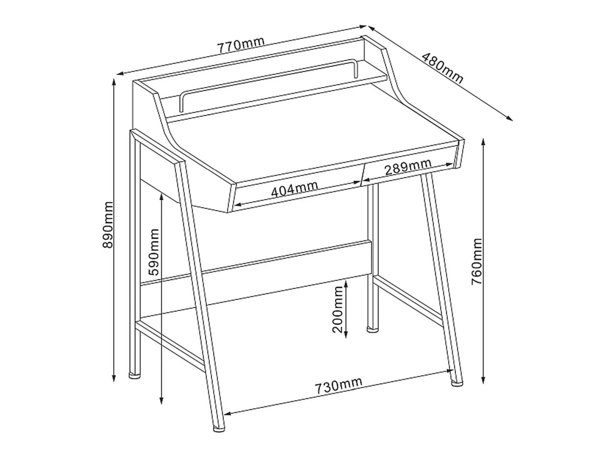 Skrivebord Detroit 213