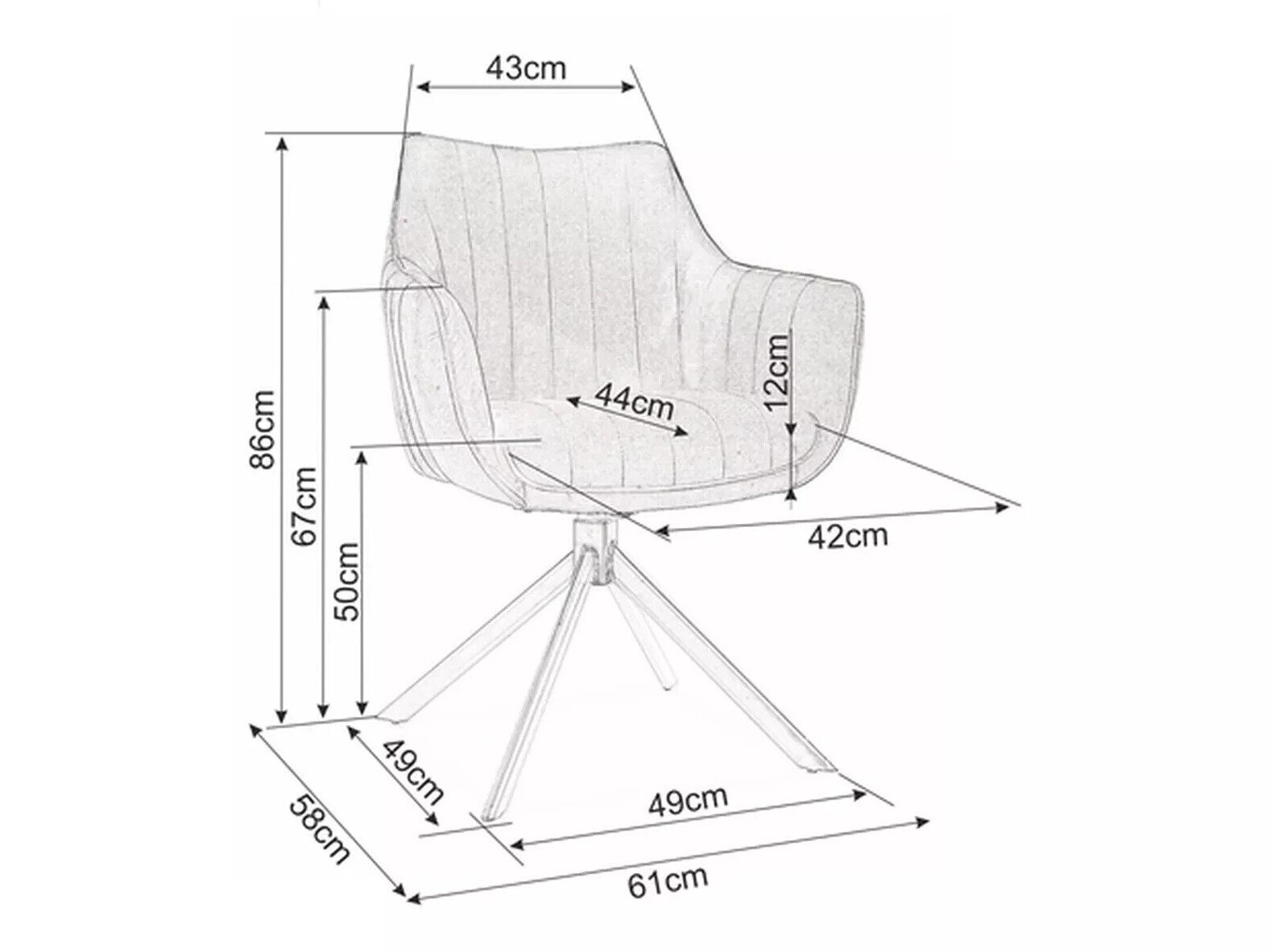 Stol Detroit 226 (Grå)