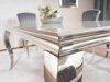 Tafel Detroit 323 (Zilver + Wit marmer)