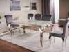 Tafel Detroit 323 (Zilver + Wit marmer)