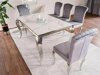Tafel Detroit 323 (Zilver + Wit marmer)