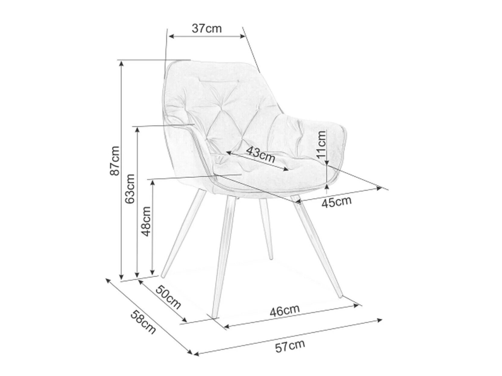 Stol Detroit 354 (Blå)