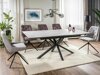 Tafel Detroit 374 (Wit marmer + Zwart)