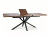 Tisch Detroit 374 (Walnussholzoptik + Schwarz)