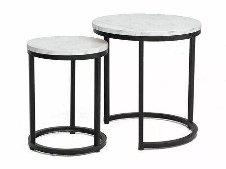 Sofabordssæt Detroit 398 (Hvid marmor)