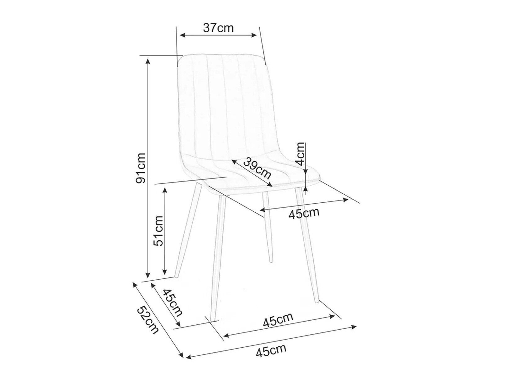 Stol Detroit 390 (Beige)