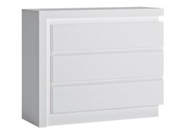 Commode Feldeli 108 (Blanc + Blanc brillant)