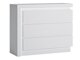 Commode Feldeli 108 (Blanc + Blanc brillant)
