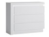 Commode Feldeli 108 (Blanc + Blanc brillant)