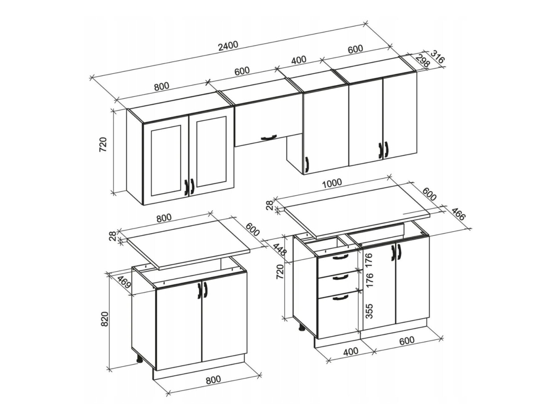 Køkkensæt Houston 1730