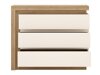 Ladekast Feldeli 108 (Riviera eiken + Glanzend wit)