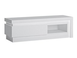 Meuble TV Feldeli 102 (Blanc + Blanc brillant)