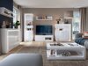 Meuble TV Feldeli 102 (Blanc + Blanc brillant)
