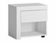 Table de chevet Feldeli 113 (Blanc + Blanc brillant)