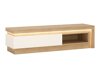 TV-meubel Feldeli 102 (Riviera eiken + Glanzend wit)