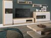 TV-meubel Feldeli 102 (Riviera eiken + Glanzend wit)