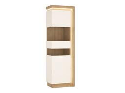 Boekenkast Feldeli 111 (Riviera eiken + Glanzend wit)