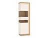 Boekenkast Feldeli 111 (Riviera eiken + Glanzend wit)