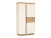 Kledingkast Feldeli 106 (Riviera eiken + Glanzend wit)