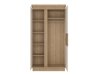 Kledingkast Feldeli 106 (Riviera eiken + Glanzend wit)