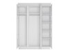 Kledingkast Feldeli 115 (Wit + Glanzend wit)